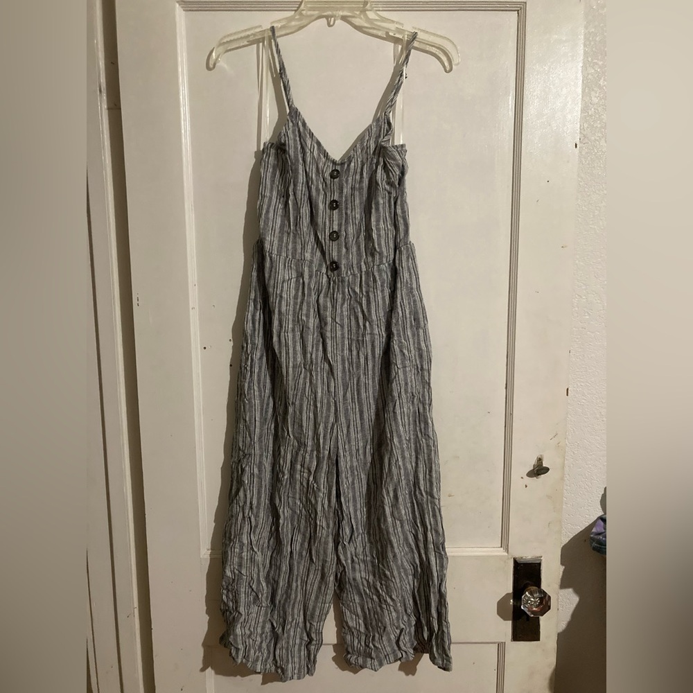 Striped one piece jumpsuit